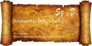 Szongoth Dániel névjegykártya